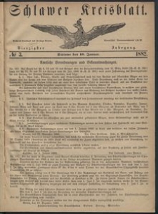 Kreisblatt des Schlawer Kreises 1882, No. 3