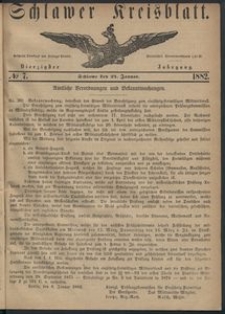 Kreisblatt des Schlawer Kreises 1882, No. 7