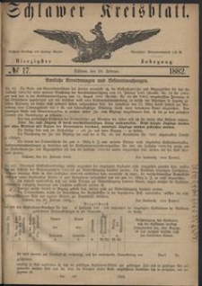 Kreisblatt des Schlawer Kreises 1882 No 17