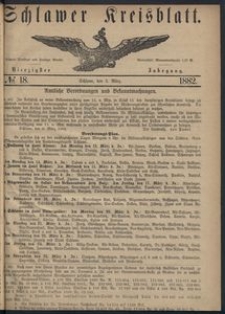 Kreisblatt des Schlawer Kreises 1882 No 18