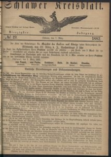 Kreisblatt des Schlawer Kreises 1882 No 19