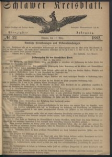 Kreisblatt des Schlawer Kreises 1882 No 22