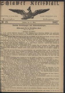 Kreisblatt des Schlawer Kreises 1882 No 23