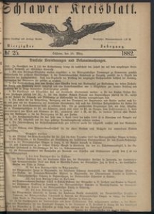Kreisblatt des Schlawer Kreises 1882 No 25