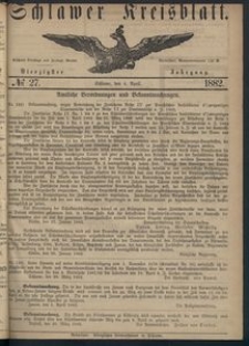 Kreisblatt des Schlawer Kreises 1882 No 27