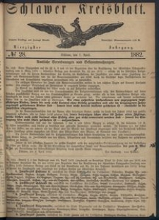 Kreisblatt des Schlawer Kreises 1882 No 28