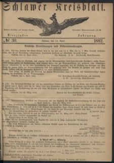 Kreisblatt des Schlawer Kreises 1882 No 30