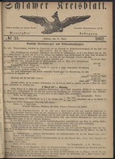 Kreisblatt des Schlawer Kreises 1882 No 33