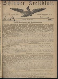Kreisblatt des Schlawer Kreises 1882 No 43