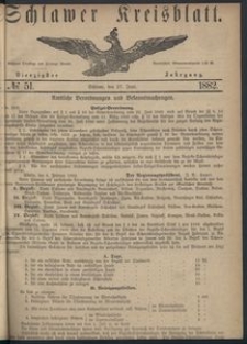 Kreisblatt des Schlawer Kreises 1882 No 51