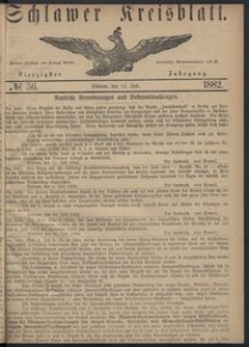 Kreisblatt des Schlawer Kreises 1882 No 56