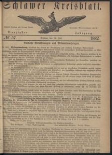 Kreisblatt des Schlawer Kreises 1882 No 57