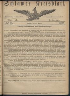 Kreisblatt des Schlawer Kreises 1882 No 65
