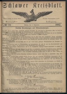 Kreisblatt des Schlawer Kreises 1882 No 72