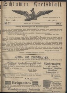 Kreisblatt des Schlawer Kreises 1882 No 77