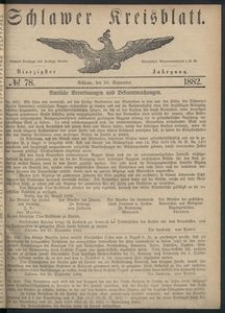 Kreisblatt des Schlawer Kreises 1882 No 78