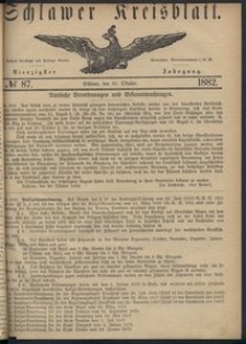 Kreisblatt des Schlawer Kreises 1882 No 87