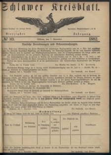 Kreisblatt des Schlawer Kreises 1882 No 89