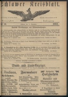 Kreisblatt des Schlawer Kreises 1882 No 91
