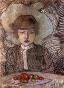 Portret Leszka Komorowskiego w wieku 7 lat