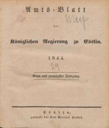 Amts-Blatt der Königlichen Regierung zu Cöslin 1844
