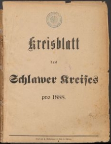 Kreisblatt des Schlawer Kreises 1888