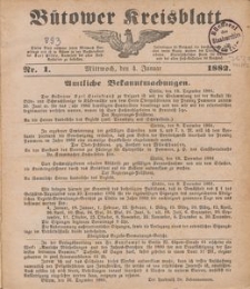 B&uuml;tower Kreisblatt 1882