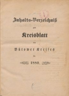 Bütower Kreisblatt 1880
