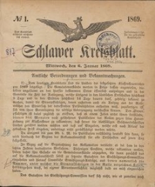 Kreisblatt des Schlawer Kreises 1869