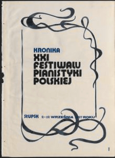 Kronika : 20 Festiwal Pianistyki Polskiej