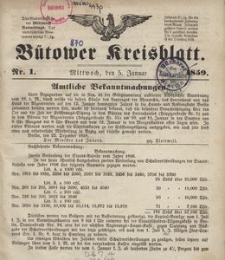 B&uuml;tower Kreisblatt 1859