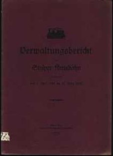 Verwaltungsbericht der Stolper Kreisbahn f&uuml;r die Zeit vom 1. April 1924 bis 31. M&auml;rz 1925
