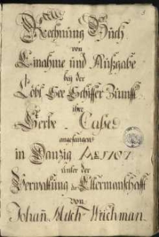 Cechy Gdańskie. Żeglarze morscy. Księgi rachunkowe. Kasa pogrzebowa [1830-1831]