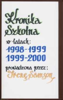 Kronika : Samorządowej Szkoły Podstawowej w Bolszewie [1998-2000]