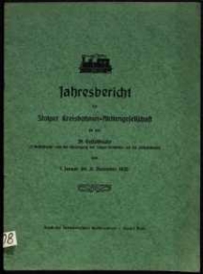 Jahresbericht der Stolper Kreisbahnen-Aktiengesellschaft f&uuml;r das 39. Gesch&auml;ftsjahr vom 1. Januar bis 31. Dezember 1932