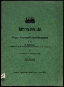 Jahresbericht der Stolper Kreisbahnen-Aktiengesellschaft für das 39. Geschäftsjahr vom 1. Januar bis 31. Dezember 1932