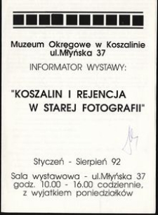 "Koszalin i rejencja w starej fotografii"
