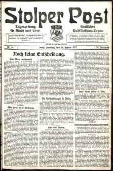 Stolper Post. Tageszeitung für Stadt und Land Nr. 14/1927