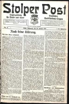 Stolper Post. Tageszeitung für Stadt und Land Nr. 15/1927