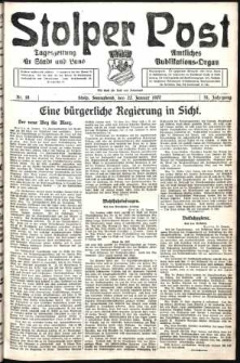 Stolper Post. Tageszeitung für Stadt und Land Nr. 18/1927