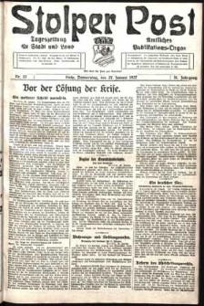 Stolper Post. Tageszeitung für Stadt und Land Nr. 22/1927