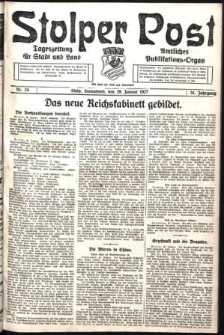 Stolper Post. Tageszeitung f&uuml;r Stadt und Land Nr. 24/1927
