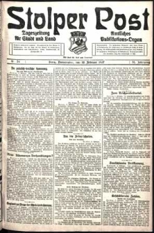Stolper Post. Tageszeitung für Stadt und Land Nr. 34/1927