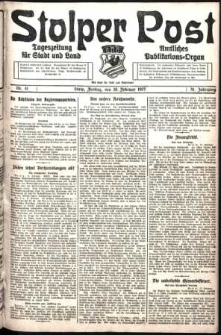 Stolper Post. Tageszeitung f&uuml;r Stadt und Land Nr. 41/1927