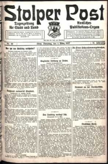 Stolper Post. Tageszeitung für Stadt und Land Nr. 50/1927