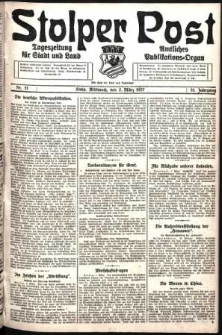 Stolper Post. Tageszeitung f&uuml;r Stadt und Land Nr. 51/1927