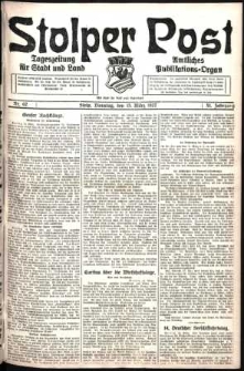 Stolper Post. Tageszeitung f&uuml;r Stadt und Land Nr. 62/1927
