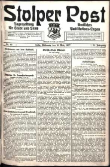 Stolper Post. Tageszeitung für Stadt und Land Nr. 63/1927