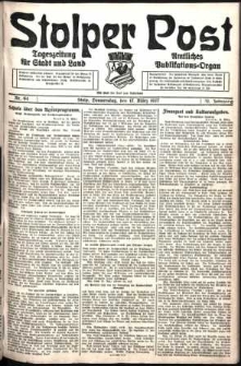 Stolper Post. Tageszeitung f&uuml;r Stadt und Land Nr. 64/1927