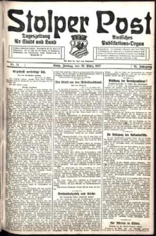 Stolper Post. Tageszeitung für Stadt und Land Nr. 71/1927